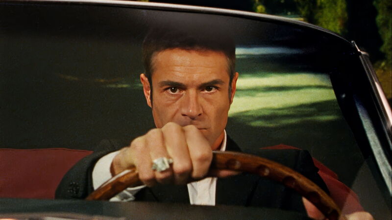 Man driving a car