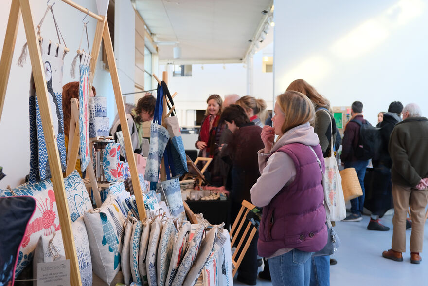 People browing stalls at Crafted 2023