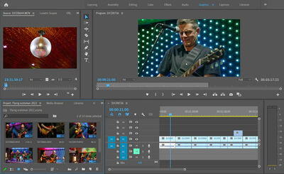 Screen shot of the video editing window in Premiere Pro