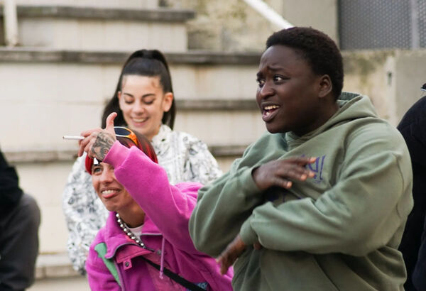 Teen girls rapping in Beef