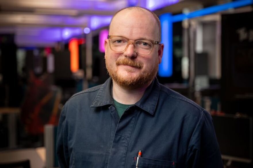 A headshot for Mr Fraser Simpson, a lecturer at Abertay