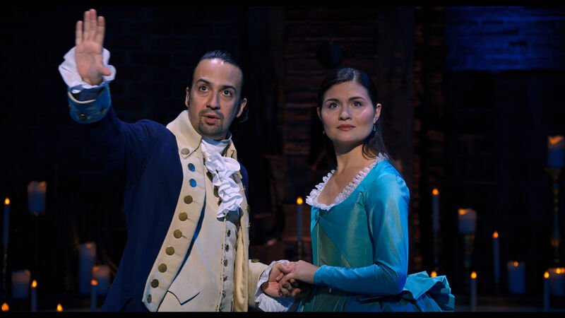 Lin Manuel Miranda and a co-star in Hamilton