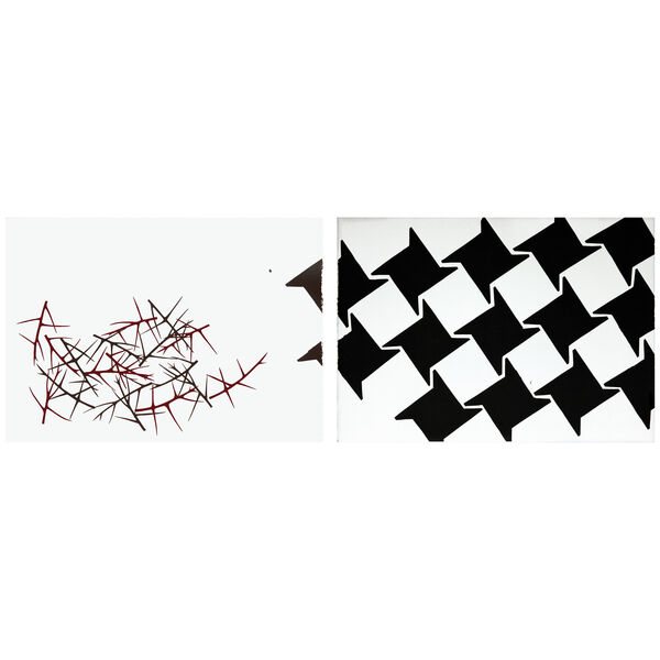 Houndstooth (Black) limited edition  screenprint by Claire Barclay