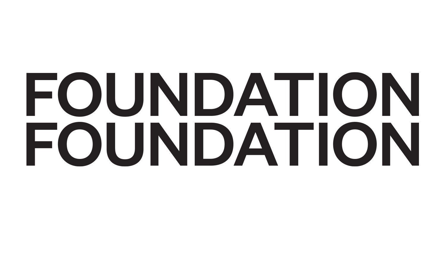 The words Foundation Foundation in black text