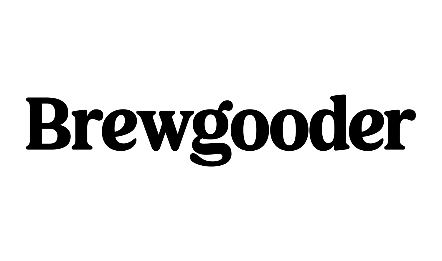Brewgooder logo in black on white background