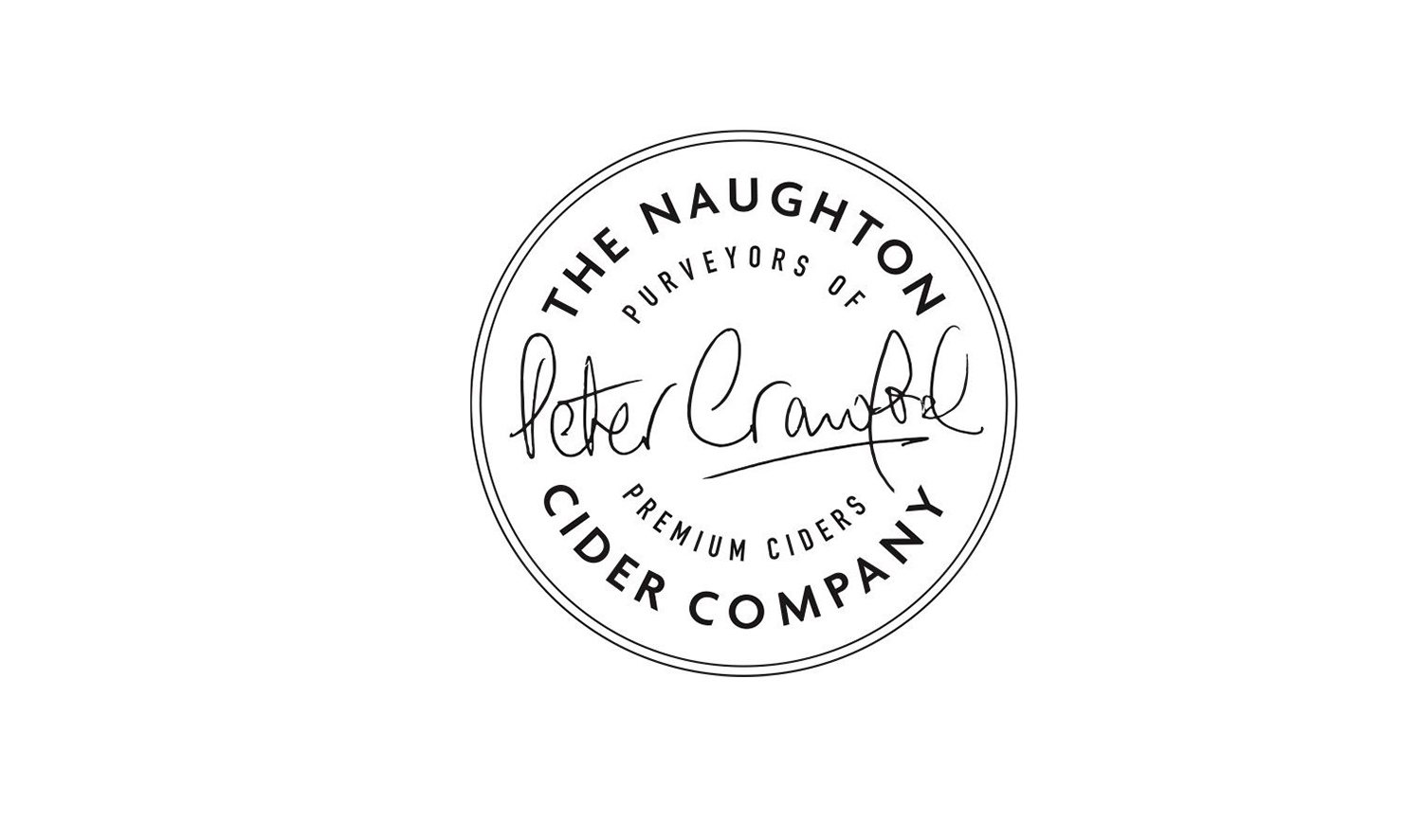 Naughton Cider Company logo: text in a circle 
